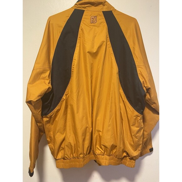 FootJoy Dryjoys Orange Jacket Mens XL Tour Collection Golf Rain Wind Full Zip - Picture 5 of 8